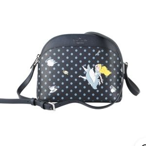 Kate Spade X Disney Alice in Wonderland Medium Leather Dome Crossbody Handbag